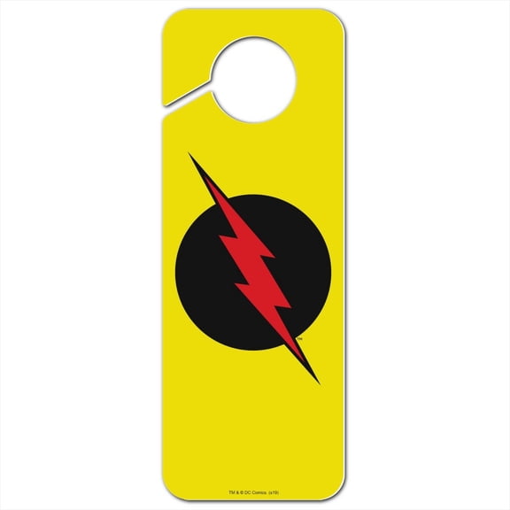 The Flash Reverse Flash Logo Plastic Door Knob Hanger Sign
