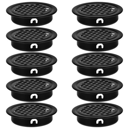 Amosfun 10Pcs Black Soffit Vents with Stainless Steel Mesh for Outdoor and Indoor Ventilation