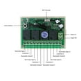 thumbnail image 2 of Commutateur Sans Fil RF 4CH Canal 433Mhz Télécommande Sans Fil Commutateur DC12V Relais RF Module Récepteur Émetteur Bascule Commutateur Puce 1527 Domotique Intelligente (1 Émetteur & 1 Récepteur), 2 of 7