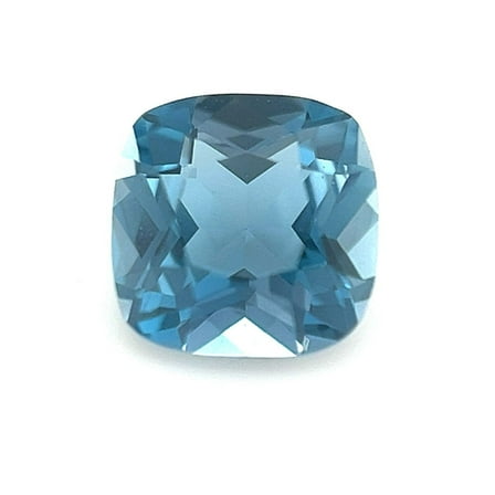 Certified Genuine 1.25 Carat London Blue Topaz Cushion Shape Mixed Cut 6x6 mm Loose Gemstone December Birthstone