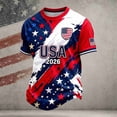 thumbnail image 3 of Men’s Short Sleeve T Shirts Summer Patriotic Graphic Tee for Sports Daily Outings, 3 of 4