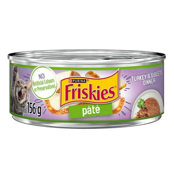 Friskies Pate Dinde & Abats Dîner, Nourriture Humide pour Chat 156g, 156 g