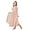 Blush, variant on 2-14T Kids Teens Junior Flower Girl Wedding Bridesmaids Flowy Chiffon Ruffles Sleeve Pageant Long Dress