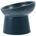 thumbnail image 3 of Miangastore Elevated Cat Dish Round Ceramic Bowl Navy for Home Use 1Pack, 3 of 9