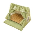 thumbnail image 1 of Casa de carpas de interior de gato, tépea cueva lana portátil cama para mascotas ventana transpirable cama de verano para gatos gatito de cachorro Verde, 1 of 8