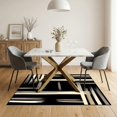 thumbnail image 3 of ODIKA 5'x7' Ultra-Soft Area Rug, Alfombras Bold Vertical Motif Minimalist Decorative Para Habitacion None Washable, Bare feet friendly, Silk-Touch for Bedroom Home office, 3 of 7