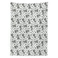 thumbnail image 3 of Ambesonne Bicycle Tablecloth Rectangular Table Cover, Flowers Stars in Black, 60"x84", Black White, 3 of 4