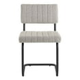 thumbnail image 5 of Side Dining Chair, Set of 2, Taupe Gray Black, Fabric, Metal, Mid Century Kitchen Cafe Bistro Hospitality Restaurant, Modern Contemporary HB34853, 5 of 11
