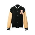 thumbnail image 3 of Seyurigaoka Women Juniors Baseball Uniform Jacket with Letter Pattern, Horizontal Stripes, 3 of 9