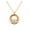 Gold Tone, variant on Women's Stainless Steel Gold or Silver Dainty Round 2 Circle CZ Necklace SCP 513 G