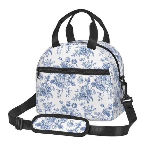 Fotbe Rose Flowers Bolsa de Almuerzo con Estampado, Lonchera Aislada, Contenedores de Comida Reutilizables Tipo Cooler a Prueba de Fugas
