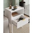 thumbnail image 4 of Mesita de noche moderna Nightstand Veegle con cajón de almacenamiento, color blanco, 4 of 8
