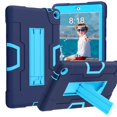 thumbnail image 2 of Shockproof Silicone Case with PC Stand for ONN 10.1 2022 Tablet (100071485), Durable, Full Protection, Multi-Angle Stand (Navy Blue,onn 10.1 2022 (100071485 )), 2 of 9