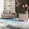 thumbnail image 6 of MUZZ Sectional Sofa Couches Set for Living Room (Loveseat Sofa&Single Sofa/Beige), 6 of 7