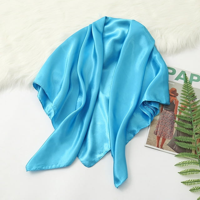 35 Inch Satin Head Scarves Large Square Scarves Silky Head Scarf
