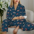 thumbnail image 6 of Honeii Octopus Sea Life print Women's Pajama Sets Long Sleeve Button Down Sleepwear Nightwear Soft Pjs Lounge Sets-Medium, 6 of 7
