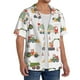 thumbnail image 2 of Fotbe Excavator Camisa Estampada de Manga Corta para Hombre, Casual de Verano, Estilo Playero, Sin Arrugas-Large, 2 of 5