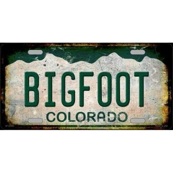 Bigfoot Colorado Novelty Metal License Plate LP-12492