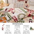 thumbnail image 4 of Green Essen Christmas Quilts Sets Queen/Full Size Reversible Rustic Lodge Deer Bedding Set Snowman Bedspread Lightweight Elk Coverlet Bed Decor, 4 of 9