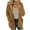 Brown, variant on Viikei Womens Fall Fashion 2025 Women Hooded Sweater Coat Winter Warm Wool Zipper Coat Long Sleeve Outwear