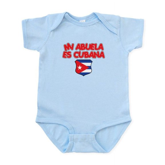 CafePress - Mi Abuela Es Cubana Shield Infant Bodysuit - Baby Light Bodysuit, Size Newborn - 24 Months