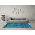 thumbnail image 3 of Ahgly Company Indoor Square Persian Turquoise Blue Bohemian Area Rugs, 6' Square, 3 of 4