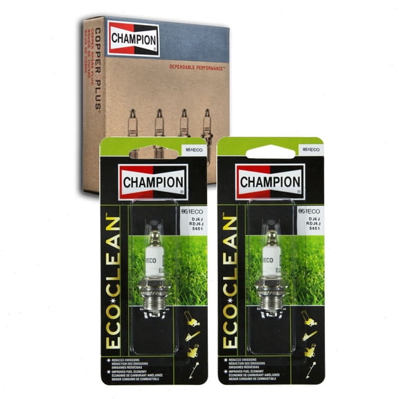 2 pc Champion 851ECO Spark Plugs for Ignition Wire Secondary