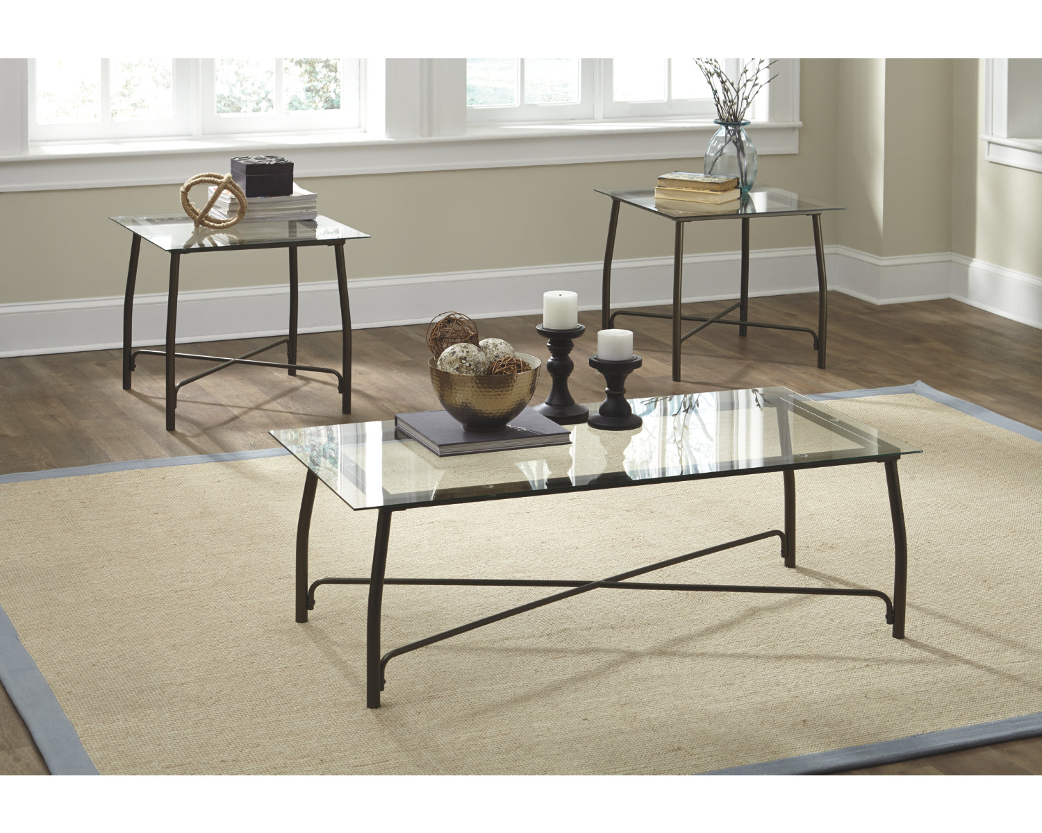 Signature Design by Ashley Burmesque Living Room Table Set