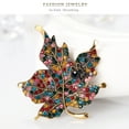thumbnail image 3 of Jewelry On Clearance Retro Colored Diamond Maple Leaf Brooch Plant Corsage Female Ornament Multicolor, 3 of 9