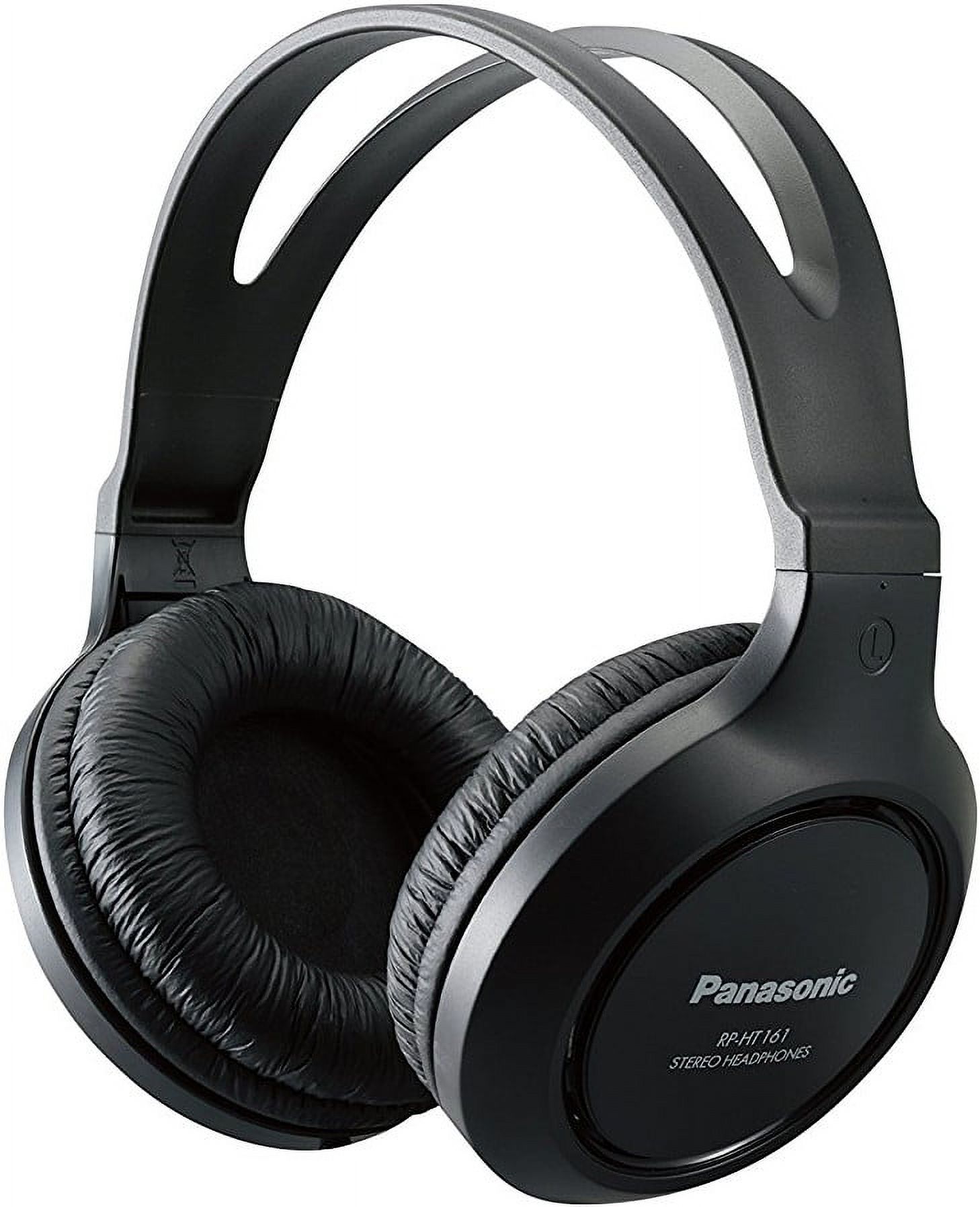 Panasonic Full-Size Over-Ear Wired Long-Cord Headphones, Black, RP-HT161-K - image 2 of 2