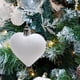 thumbnail image 5 of Adornos decorativos colgantes en forma de corazón | Colgante de bola con acabado rojo flocado de 4,5 cm | Paquete de 24 | Acento de corona de flores de fiesta | Amuleto de bolsa de regalo |, 5 of 5