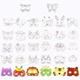 thumbnail image 2 of Máscaras de graffiti de papel en blanco DIY, máscaras para colorear de animales de la jung KHYHGT KHYHGT, 2 of 2