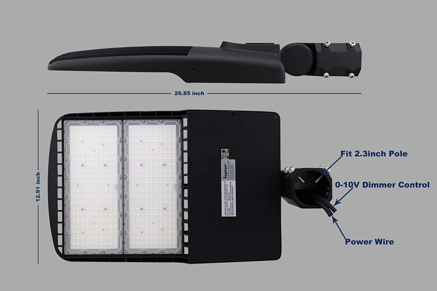 dephen 300W LED Parking Lot Light DLC UL-Listed, 5700K Led Shoebox Pole Lights 42000Lm Equivalent 1000W Metal Halide - LED Street Light for Outdoor Area Lighting - Slip Fitter - 100-277Vac