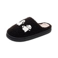 thumbnail image 2 of Willtoo Halloween Pumpkin Ghost Slippers for Women Men Fuzzy Faux Fur Memory Foam House Slippers Cozy Warm Non-Slip Bedroom Shoes, 2 of 5