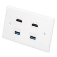 thumbnail image 4 of ABS USB Wall Panel,  USB Plate 2 USB Buckle USB Wall Plate, For Kitchen Coffee Shop Office Building Home Decoration, 4 of 8