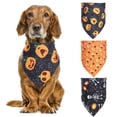 thumbnail image 3 of 3 baberos triangulares con diseño de calabaza para Halloween, para perros y gatos., 3 of 8