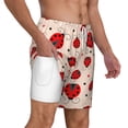 thumbnail image 3 of Goofa Red Ladybug Printed Men's Swim Trunks Board Shorts Quick Dry Mens Swimming Trunks with Compression Liner,Breathable Fit Hawaii Beach Shorts-XX-Large, 3 of 9