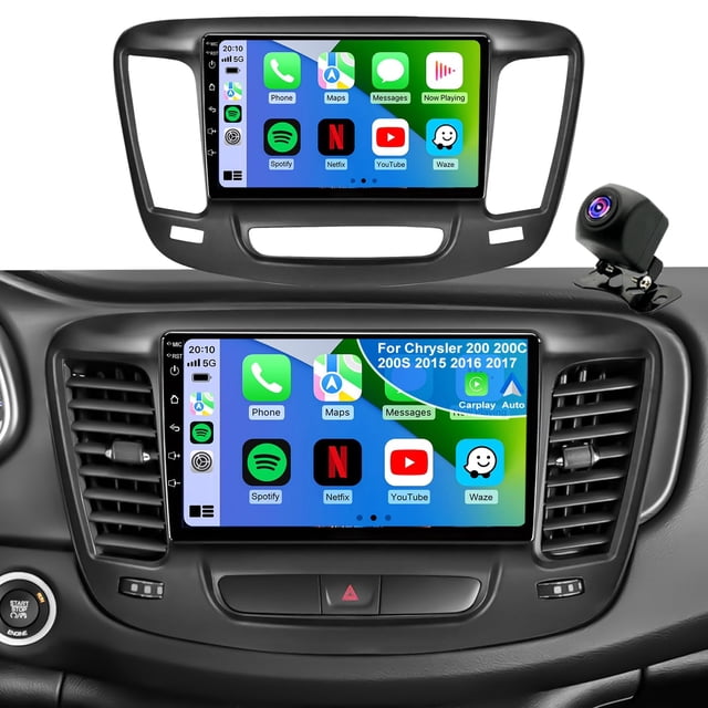 Radio para auto Aitrenlu Chrysler 200C Android 13 con pantalla táctil de 9"