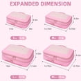 thumbnail image 2 of BAGAIL 4 Set/6 Set/8 Set Compression Packing Cubes Travel Accessories Expandable Packing Organizers(Pink SquareMesh 6 Set), 2 of 7