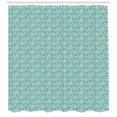 thumbnail image 3 of Ambesonne Floral Shower Curtain, Blossoming Daisy Rural Field, 69"Wx84"L, Pale Blue Orange, 3 of 3