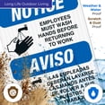 thumbnail image 5 of Employees Hand Washing Sign, Bilingual Spanish English,, 5 of 8