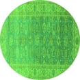 thumbnail image 1 of Ahgly Company Indoor Round Oriental Green Traditional Area Rugs, 7' Round, 1 of 4