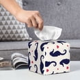 thumbnail image 6 of Lsque Seahorses and Hearts Printed Tissue Box Cover Holder, Facial Paper Organizer Dispenser,Square with Bottom Belt, PVC Leather Decorative Organizer, 6 of 8
