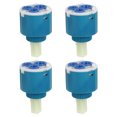 thumbnail image 1 of 4pcs Ceramic Disc Cartridge Replacement Mixer Hot Cold Tap Inner Faucet Valves, 1 of 9