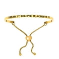 thumbnail image 1 of Stainless Steel DREAM IT, BELIEVE IT, ACHIEVE IT Diamond Accent Adjustable Bracelet, 1 of 5