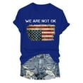 thumbnail image 6 of ORT 4th of July Shirts Women American Flag T Shirts American Flag T-Shirts Tops Crewneck Summer T-Shirt(Blue,XL), 6 of 6