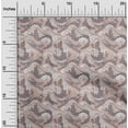 thumbnail image 2 of oneOone Cotton Poplin Twill Dusty Brown Fabric Asian Japanese Wave Fabric For Sewing Printed Craft Fabric By The Yard 56 Inch Wide, 2 of 4