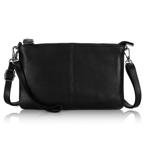 Bolso bandolera Wristlet Clutch para teléfono, cartera, color negro