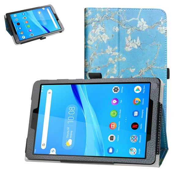 Labanema 8" Lenovo Tab M8 FHD (2nd Gen) TB-8705F Case, PU Leather Folio Stand Protective Case, Cover for 8" Lenovo Tab M8 FHD (2nd Gen) TB-8705F (Apricot Flower)