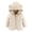 Khaki, variant on Girls Bear Ears Hooded Coat Baby Zip-Up Jacket Outerwear, Sizes 18-24M